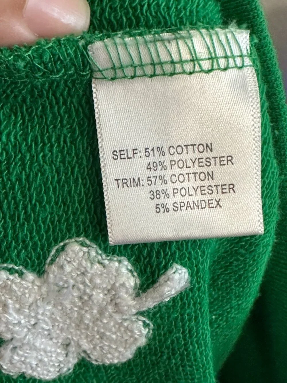 Jane + Delancey Clover Sweatshirt Women’s Medium Green St Patrick’s Day Crewneck - Picture 7 of 7